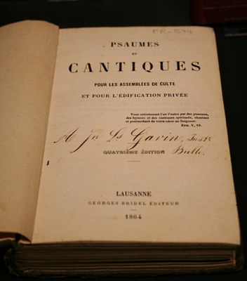 Le psautier de Jean-Louis Gavin, avec l'ex libris