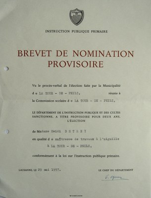 Nomination La Tour-de-Peilz