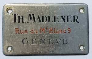 Madlener Théodore Plaquette